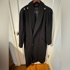 J. Gallery long black wool coat. Vintage/original owner. Size 9 Fits M-L. EUC